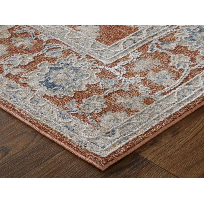 Feizy Pasha TERRACOTTA/IVORY PAS39M7F 9 ft. 0 in. X 12 ft. 8 in. Rectangle Rug
