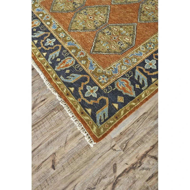 Feizy USTAD 6111F IN RUST/CHARCOAL 5' 6" x 8' 6" Area Rug