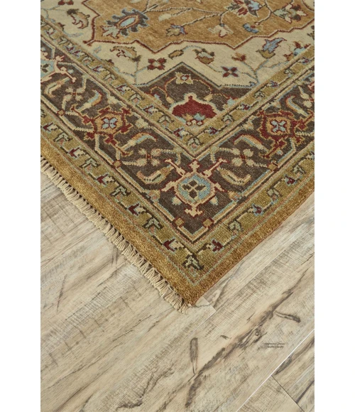 Feizy USTAD 6112F IN GOLD/BROWN 5' 6" x 8' 6" Area Rug