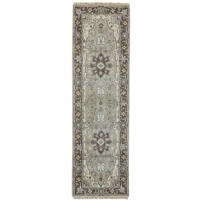 Feizy USTAD 6112F IN IVORY/WALNUT 5' 6" x 8' 6" Area Rug