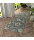 Feizy Dartmouth Blue/Ivory/Pink DRT39QMF 2 ft. 6 in. X 7 ft. 3 in. Rect. Rug