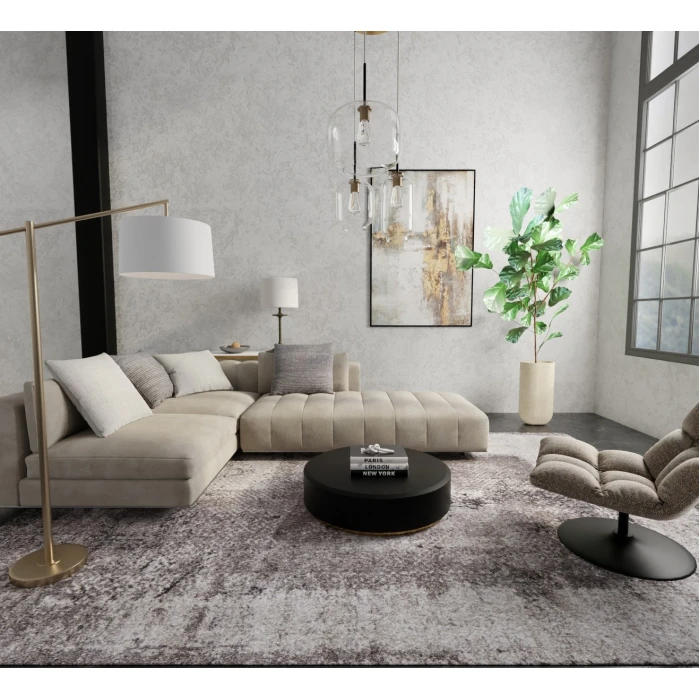 Feizy Skyview Gray/Black/Taupe SKV39QCF 10 ft. 0 in. X 12 ft. 8 in. Rect. Rug