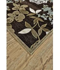 Feizy SAPHIR MAH 3111F IN DARK CHOCOLATE/SAGE 2' 6" x 8' Runner Area Rug