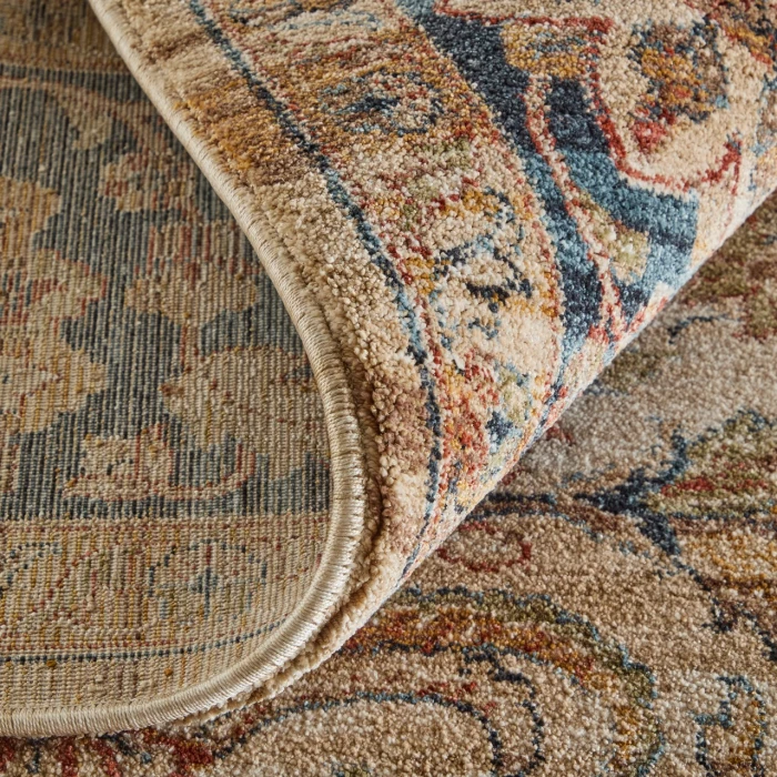 Feizy Pearson Ivory/Tan/Blue PRS39SEF 5ft. x 7ft.6in. Rect. Rug