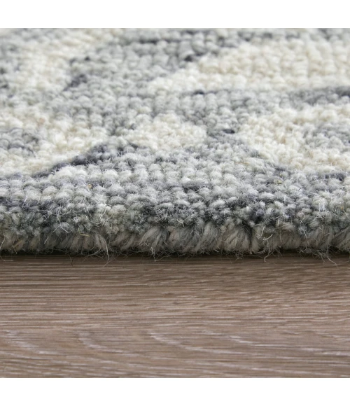 Feizy Belfort Gray/White 8698A27F 5 ft. X 8 ft. Rect. Rug