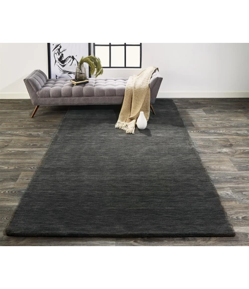 Feizy LUNA 8049F IN CHARCOAL 8' x 8' Round Area Rug