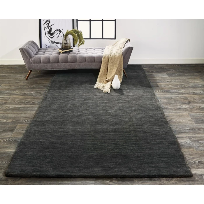 Feizy LUNA 8049F IN CHARCOAL 3' 6" x 5' 6" Area Rug