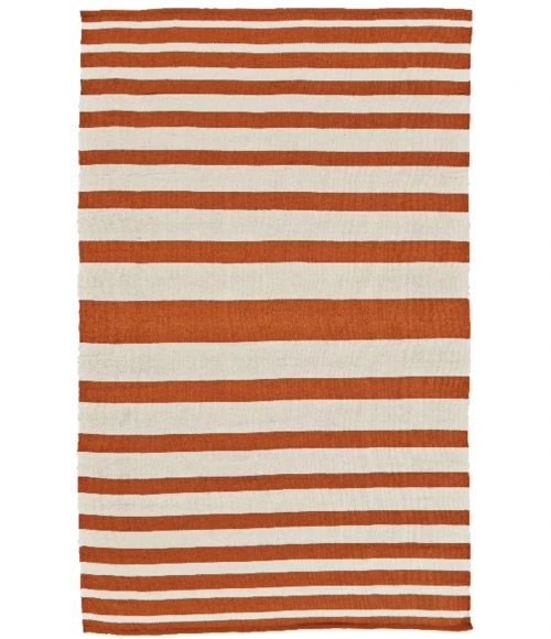 Feizy SARGASSO I 0633F IN ORANGE/WHITE 4' x 6' Area Rug