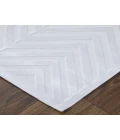 Feizy Saphir Mira WHITE/WHITE 6803489F 7 ft. 6 in. X 7 ft. 6 in. Round Rug