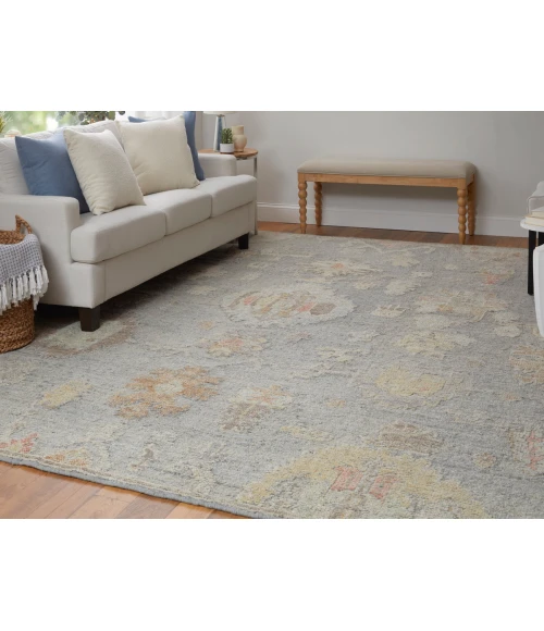 Feizy Grafton BLUE/GRAY GFT69FMF 5 ft. 6 in. X 8 ft. 6 in. Rectangle Rug