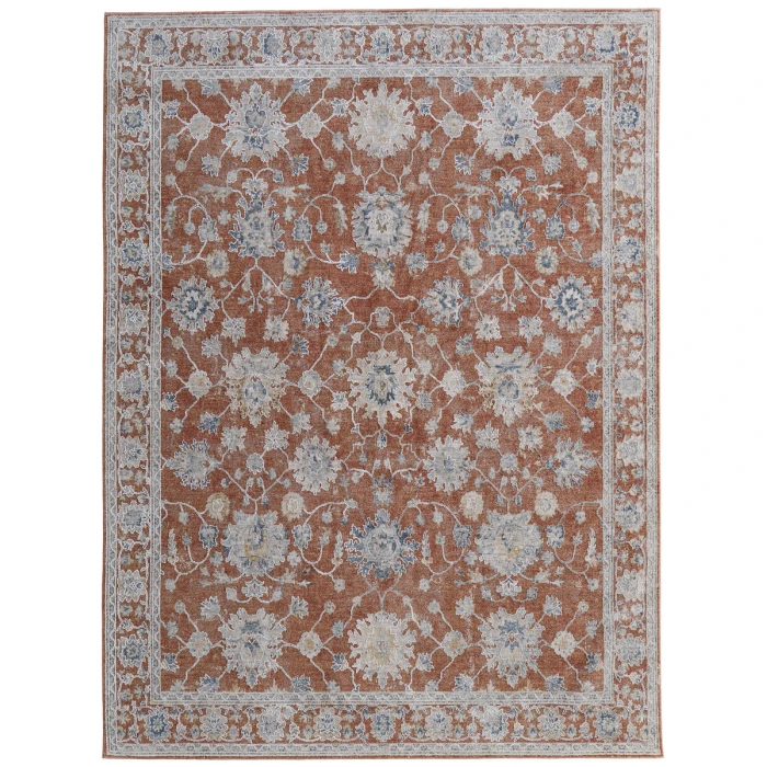Feizy Pasha TERRACOTTA/IVORY PAS39M7F 9 ft. 0 in. X 12 ft. 8 in. Rectangle Rug