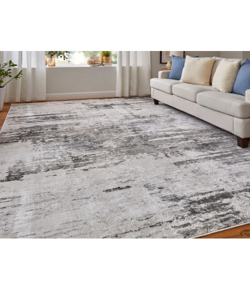 Feizy Prasad IVORY/CHARCOAL 67039N9F 1 ft. 8 in. X 2 ft. 10 in. Rectangle Rug