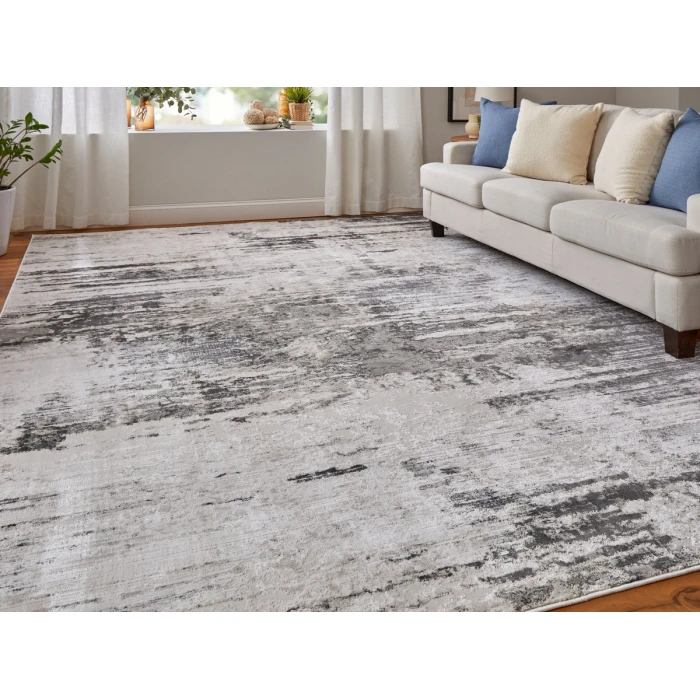 Feizy Prasad IVORY/CHARCOAL 67039N9F 8 ft. X 11 ft. Rectangle Rug