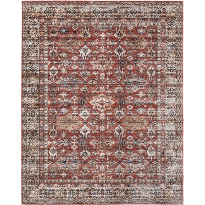 Feizy Pearson Red/Tan/Blue PRS39SKF 7ft.10in. x 10ft.3in. Rect. Rug