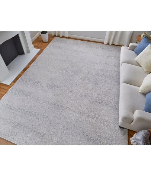 Feizy Prasad IVORY/GRAY 67039N8F 1 ft. 8 in. X 2 ft. 10 in. Rectangle Rug