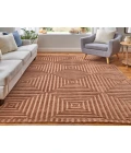 Feizy Channels CINNAMON 2877276F 5 ft. 6 in. X 8 ft. 6 in. Rectangle Rug