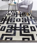 Feizy LORRAINE 8568F IN NOIR 10' X 10' Round Area Rug