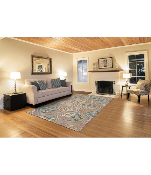 Feizy TIVOLI 8213F IN EVERGREEN 7' 9" x 9' 9" Area Rug