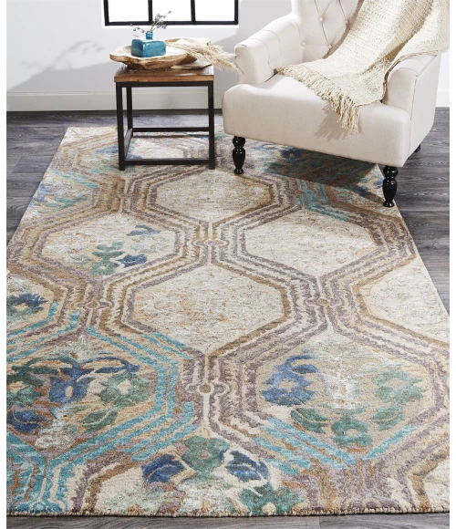 Feizy TIVOLI 8213F IN EVERGREEN 7' 9" x 9' 9" Area Rug