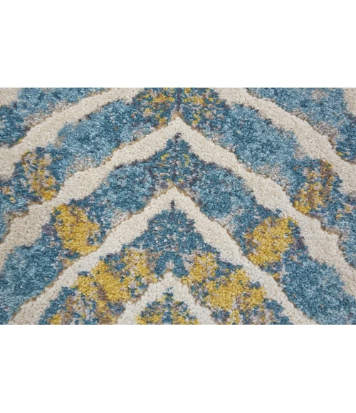Feizy KEATS 3469F IN TEAL 10' 2" X 13' 9" Area Rug