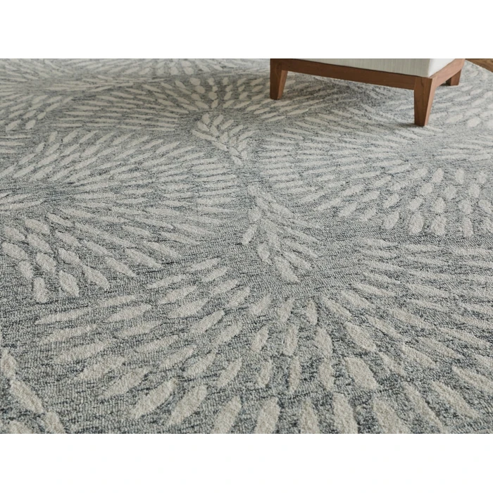 Feizy Wallace Gray/Ivory WAL8A38F 2 ft. X 3 ft. Rect. Rug