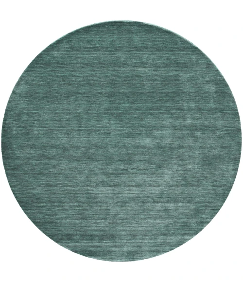 Feizy Luna Green/White 5798049F 10 ft. X 10 ft. Round Rug