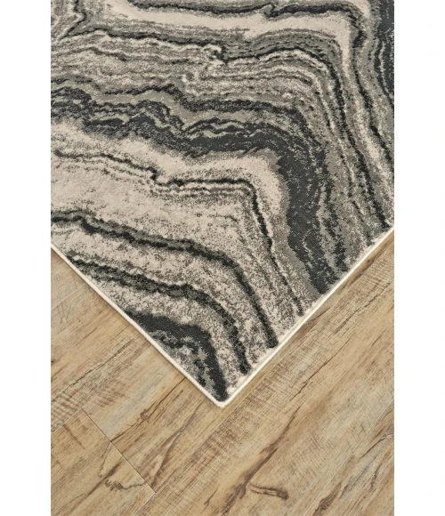 Feizy KATARI 3381F IN BIRCH/STERLING 6' 7" X 9' 6" Area Rug