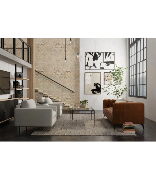 Feizy Kimball Gray/Taupe/Tan KIM8A35F 12ft. x 15ft. Rect. Rug