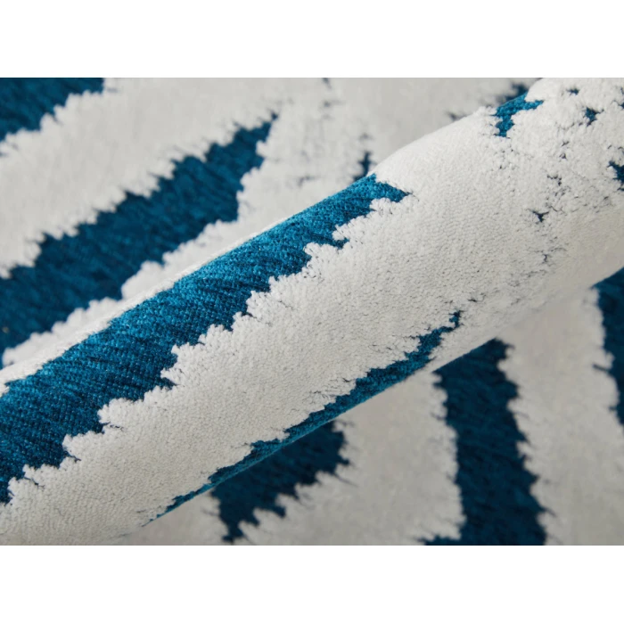 Feizy Saphir Mira TEAL/WHITE 6803490F 9 ft. 8 in. X 12 ft. 7 in. Rectangle Rug