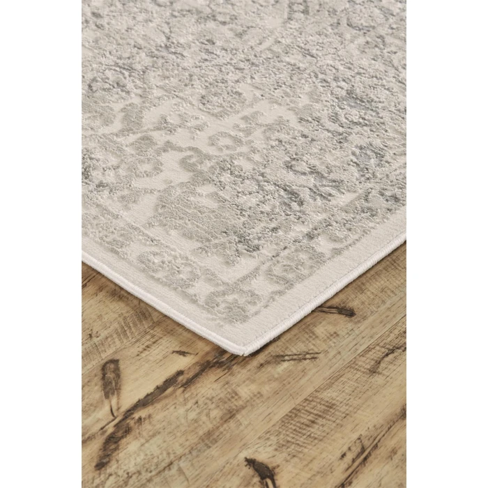 Feizy PRASAD 3682F IN LIGHT GRAY 2' 10" X 7' 10" Runner Area Rug