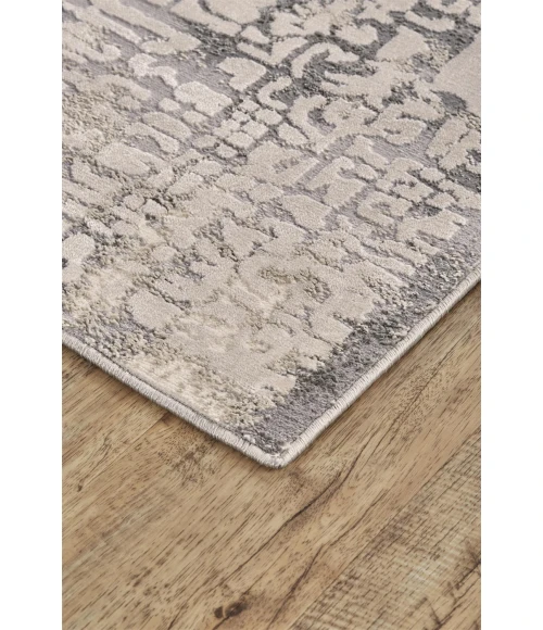 Feizy PRASAD 3683F IN GRAY 2' 10" X 7' 10" Runner Area Rug