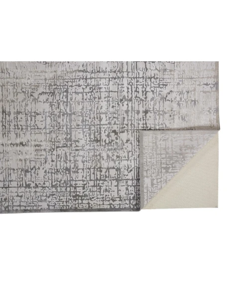 Feizy PRASAD 3683F IN GRAY 2' 10" X 7' 10" Runner Area Rug