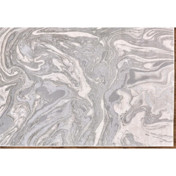 Feizy PRASAD 3894F IN LIGHT GRAY 2' 10" X 7' 10" Runner Area Rug