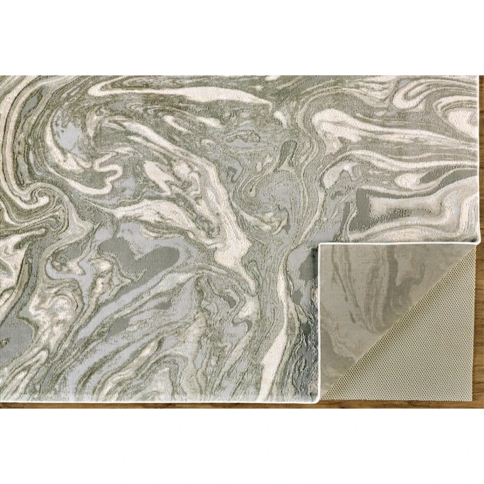 Feizy PRASAD 3894F IN LIGHT GRAY 2' 10" X 7' 10" Runner Area Rug