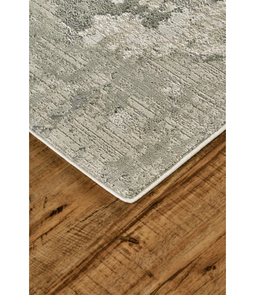 Feizy PRASAD 3970F IN GRAY 2' 10" X 7' 10" Runner Area Rug