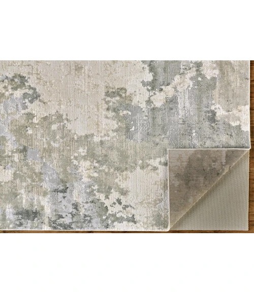Feizy PRASAD 3970F IN GRAY 2' 10" X 7' 10" Runner Area Rug