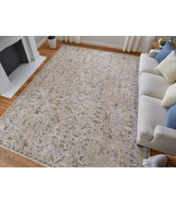 Feizy Pasha BEIGE/BLUE PAS39M6F 2 ft. X 3 ft. Rectangle Rug