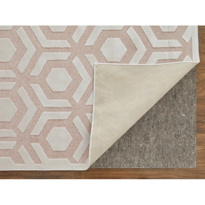 Feizy Saphir Mira BLUSH/WHITE 6803498F 9 ft. 8 in. X 12 ft. 7 in. Rectangle Rug