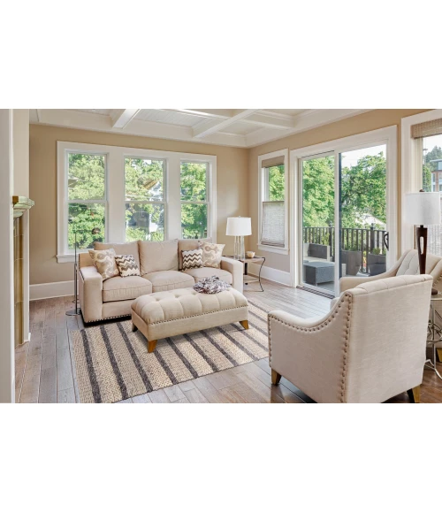 Feizy BERKELEY 0738F IN NATURAL/MULTI 3' 6" x 5' 6" Area Rug