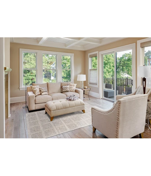 Feizy BERKELEY 0739F IN IVORY 3' 6" x 5' 6" Area Rug