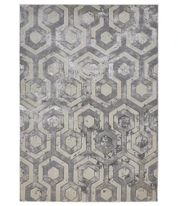 Feizy Micah 3046F BEIGE/GRAY Area Rug 6 ft. 7 X 9 ft. 6 Rectangle