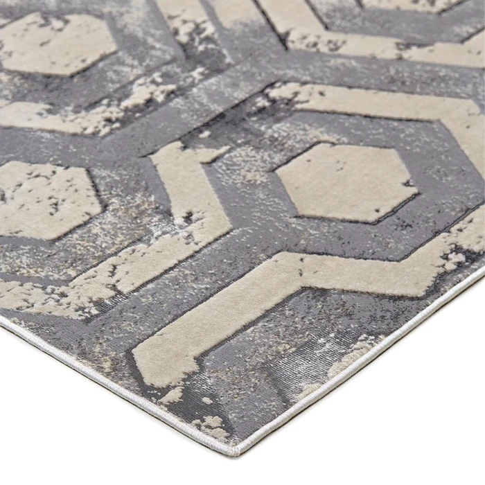Feizy MICAH 3046F IN BEIGE/GRAY 10' X 13' 2" Area Rug