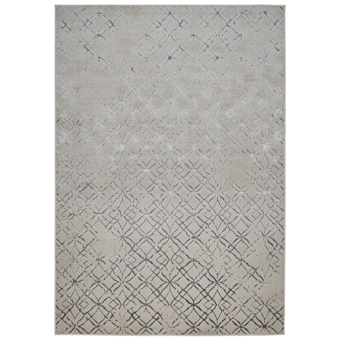 Feizy MICAH 3047F IN BEIGE/SILVER 6' 7" X 9' 6" Area Rug