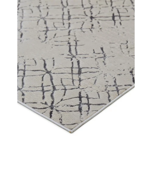 Feizy MICAH 3047F IN BEIGE/SILVER 1' 8" X 2' 10" Sample Area Rug