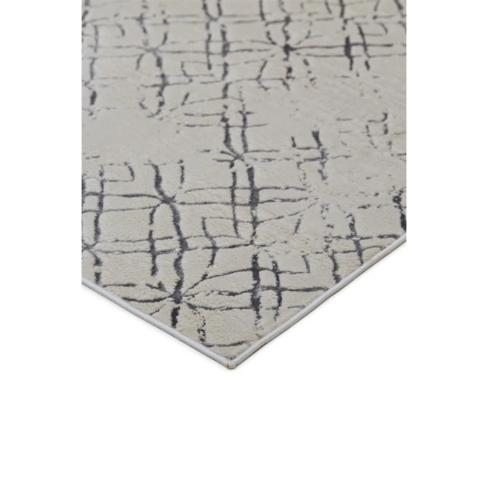 Feizy MICAH 3047F IN BEIGE/SILVER 6' 7" X 9' 6" Area Rug