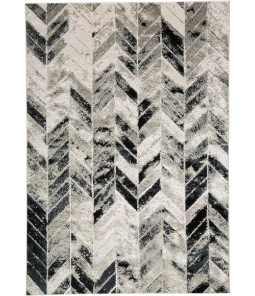 Feizy MICAH 3048F IN GRAY/SILVER 5' x 8' Area Rug