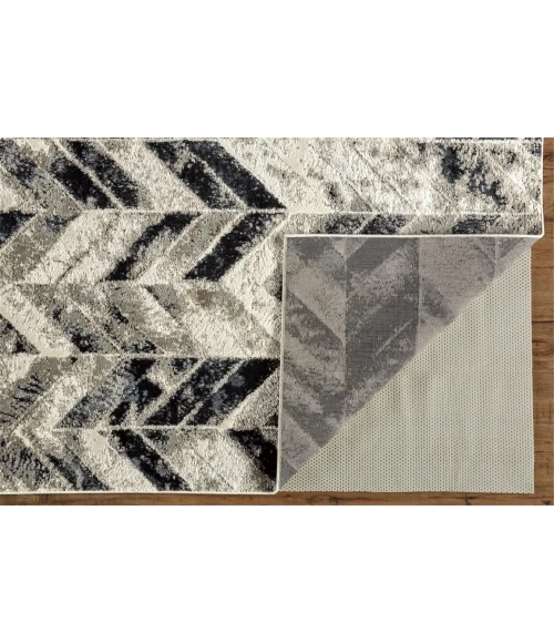 Feizy MICAH 3048F IN GRAY/SILVER 5' x 8' Area Rug