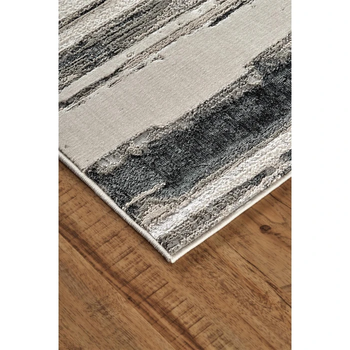 Feizy MICAH 3049F IN SILVER 1' 8" X 2' 10" Sample Area Rug