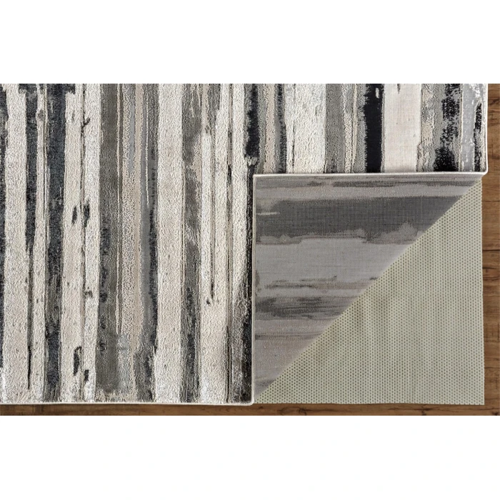 Feizy MICAH 3049F IN SILVER 1' 8" X 2' 10" Sample Area Rug