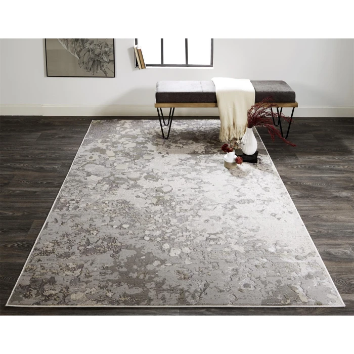 Feizy MICAH 3336F IN SILVER/GRAY 10' X 13' 2" Area Rug
